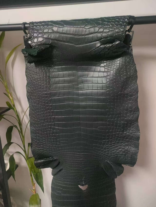 100% Genuine Exotic Matte Alligator Leather Finishes: The Heritage Choice for Luxury Designers