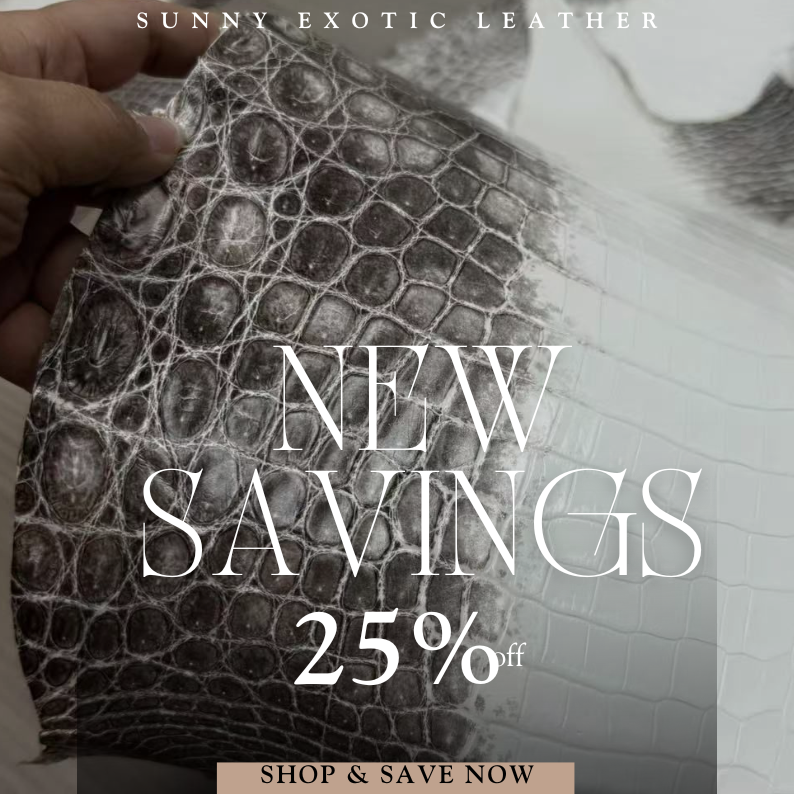 Himalayan Croc Leather (Millennium) - Sunny Exotic Leathers