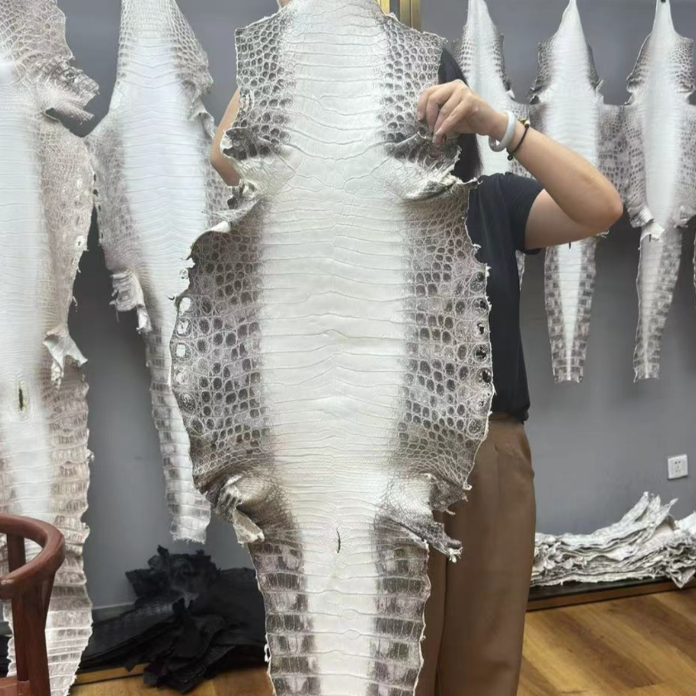 Himalayan crocodile leather handbag Premium Himalayan crocodile skin wallet Exotic luxury leather from Himalayan crocodile Unique Himalayan crocodile leather belt Himalayan crocodile skin footwear Sustainable Himalayan crocodile hide for fashion Custom-co