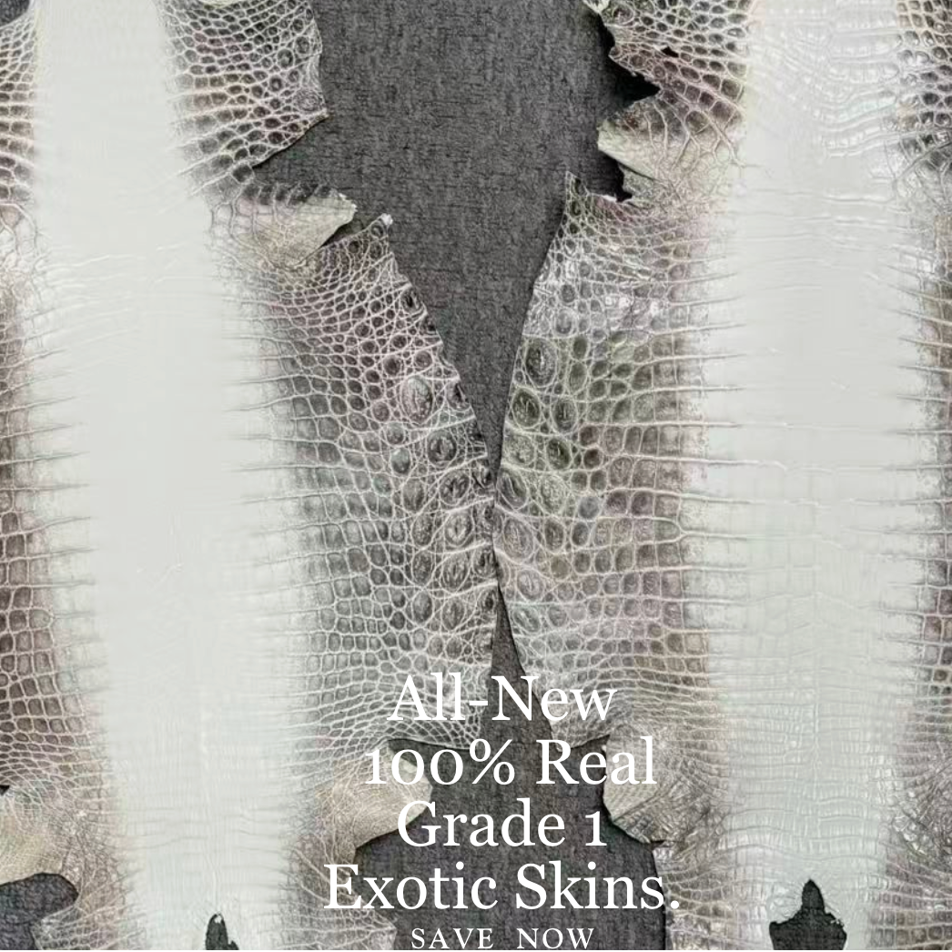 Himalayan Croc Leather (Millennium) - Sunny Exotic Leathers