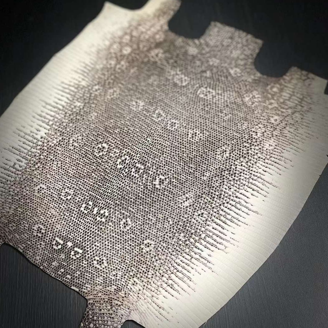 Lizard Finished Skin UnBleached Natural Color - Sunny Exotic Leathers