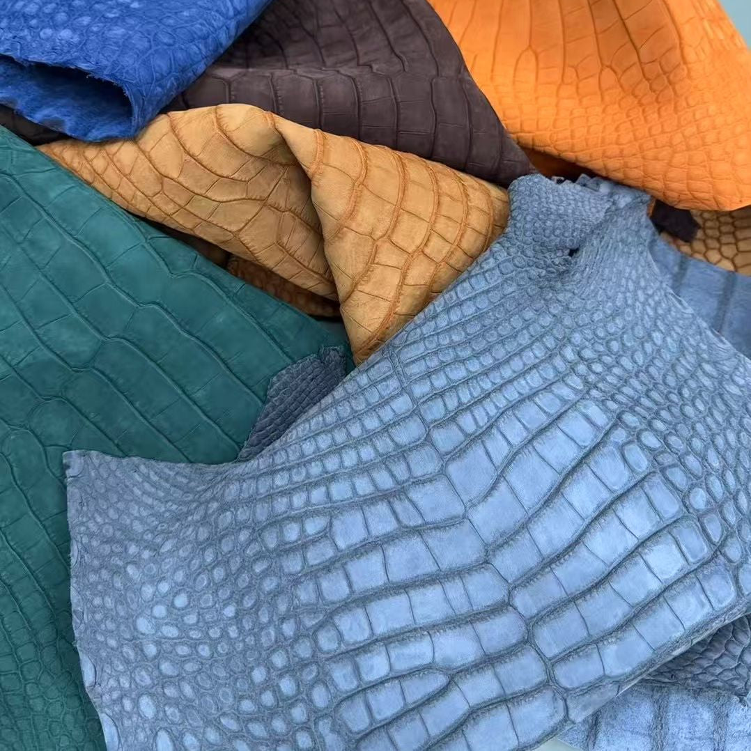 Blue Nubuck Gator - Sunny Exotic Leathers