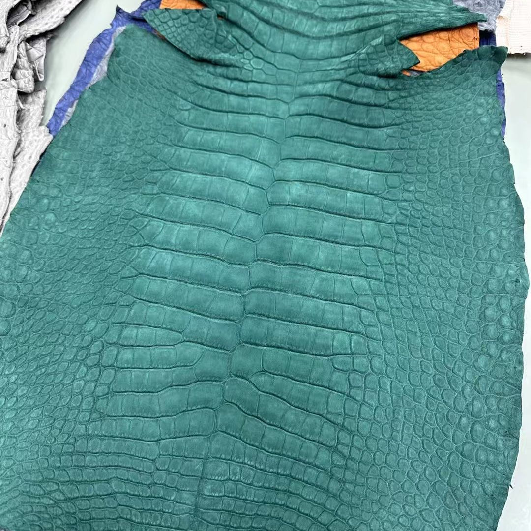 Turquoise NuBuck Gator - Sunny Exotic Leathers