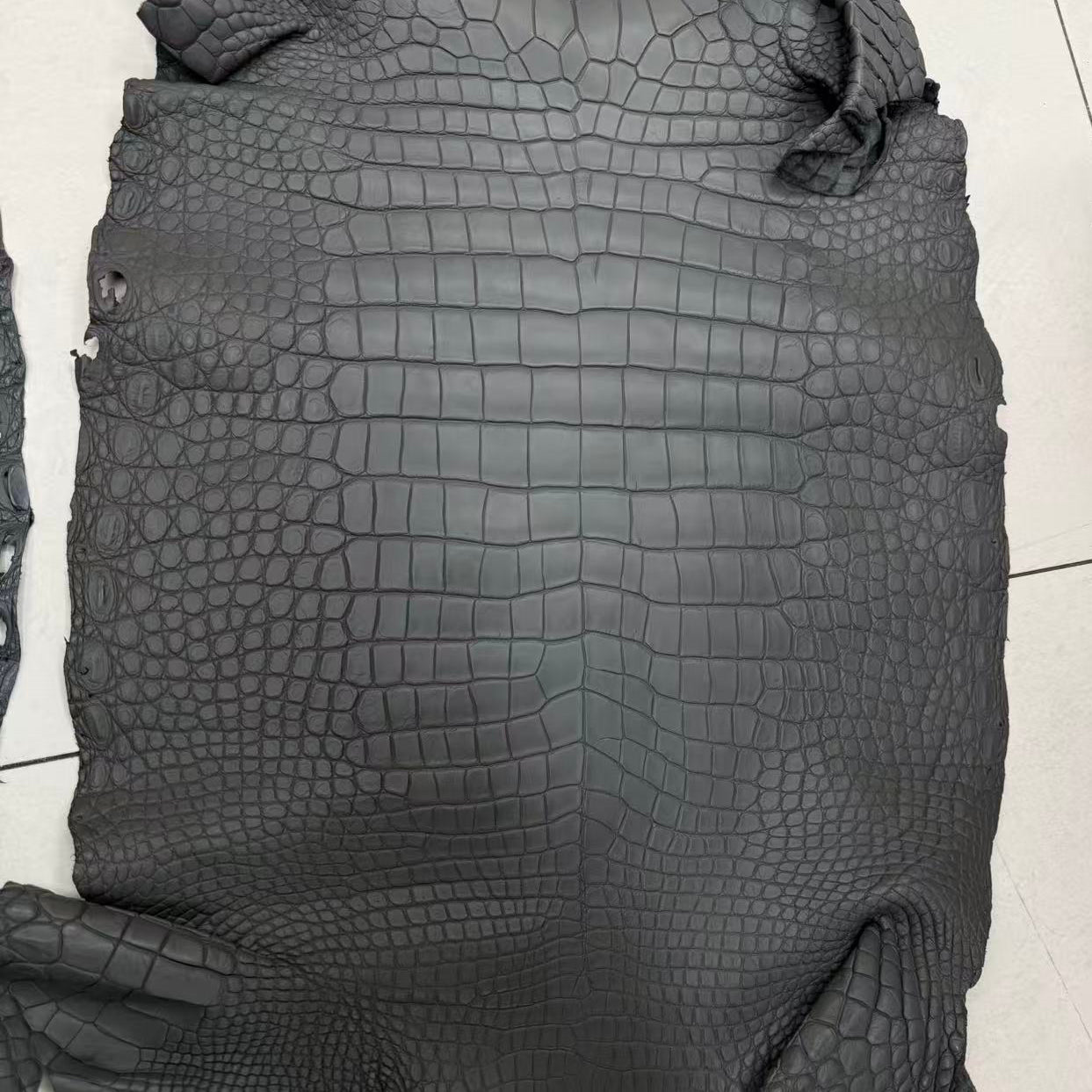 Black/Grey Matte Alligator Leather (Grade 1)