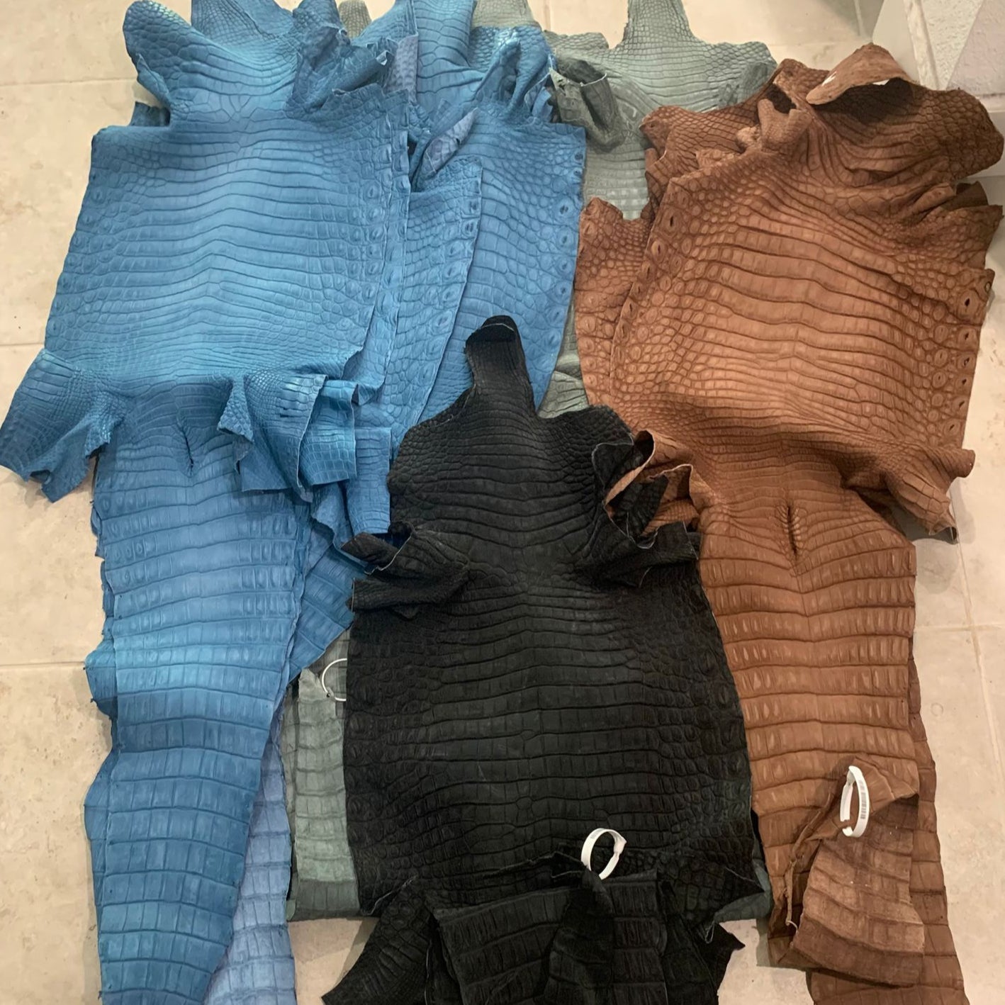 Nubuck Finished Alligator Skins