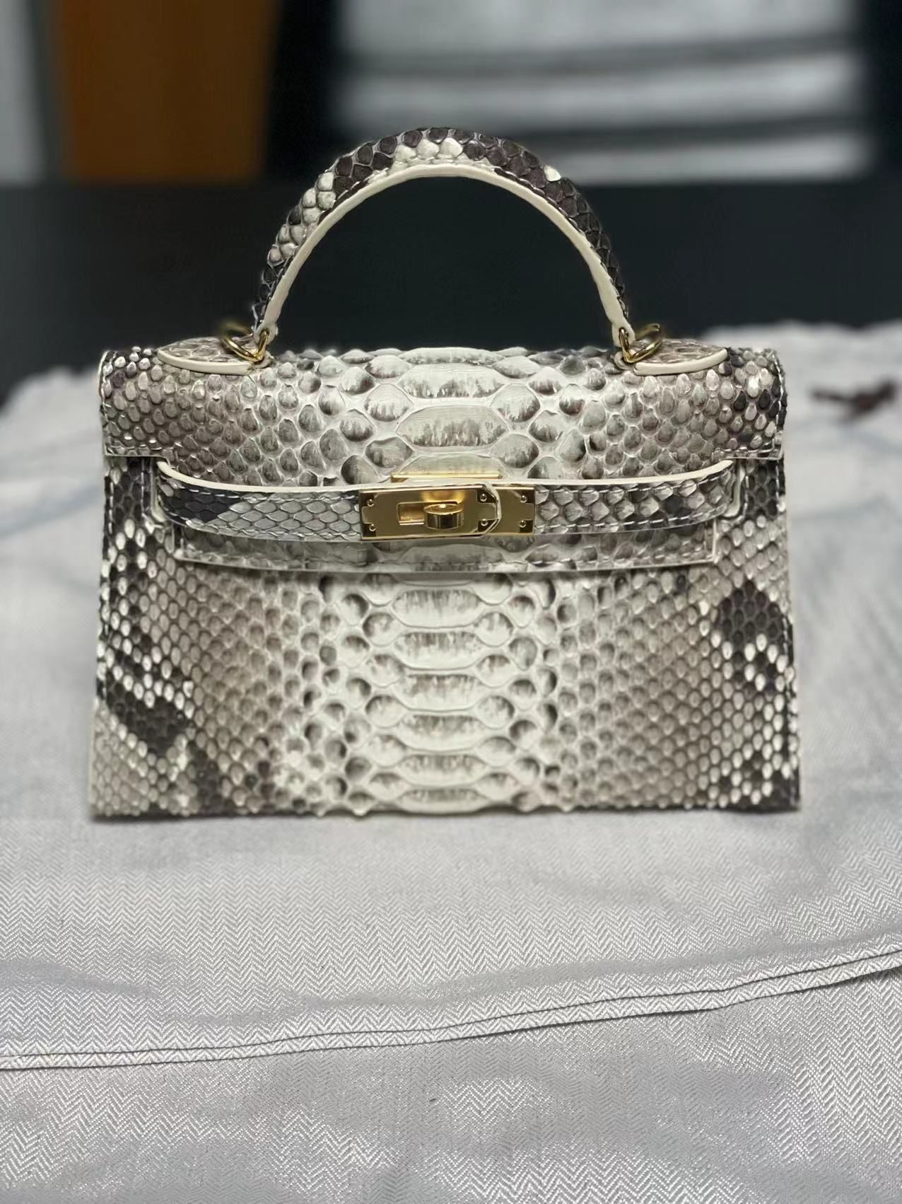 Invasive Python Bag Charm Python (Exotic Snake) Bags – Sunny Exotic Leather Tannery
