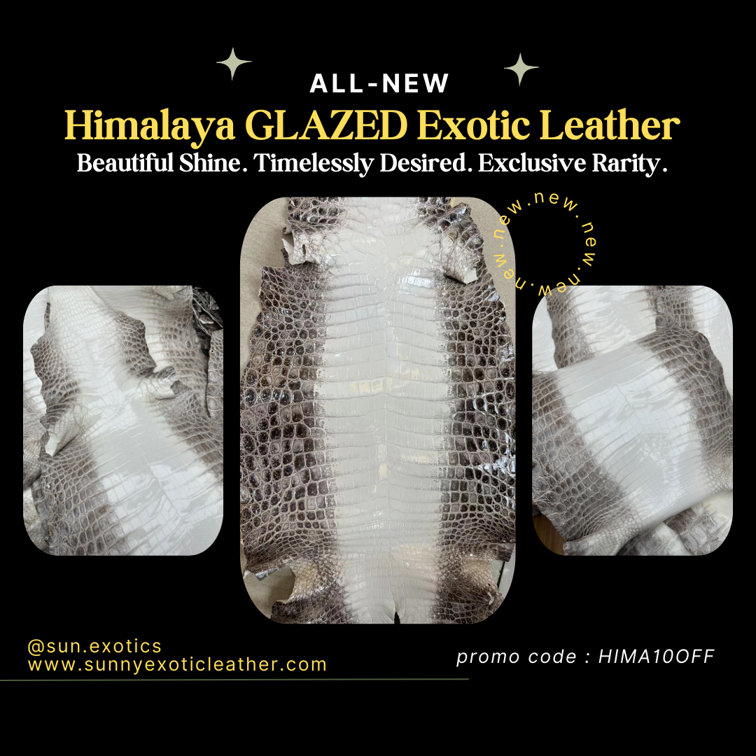 Himalayan Nile Crocodile Glazed Finish - Sunny Exotic Leathers