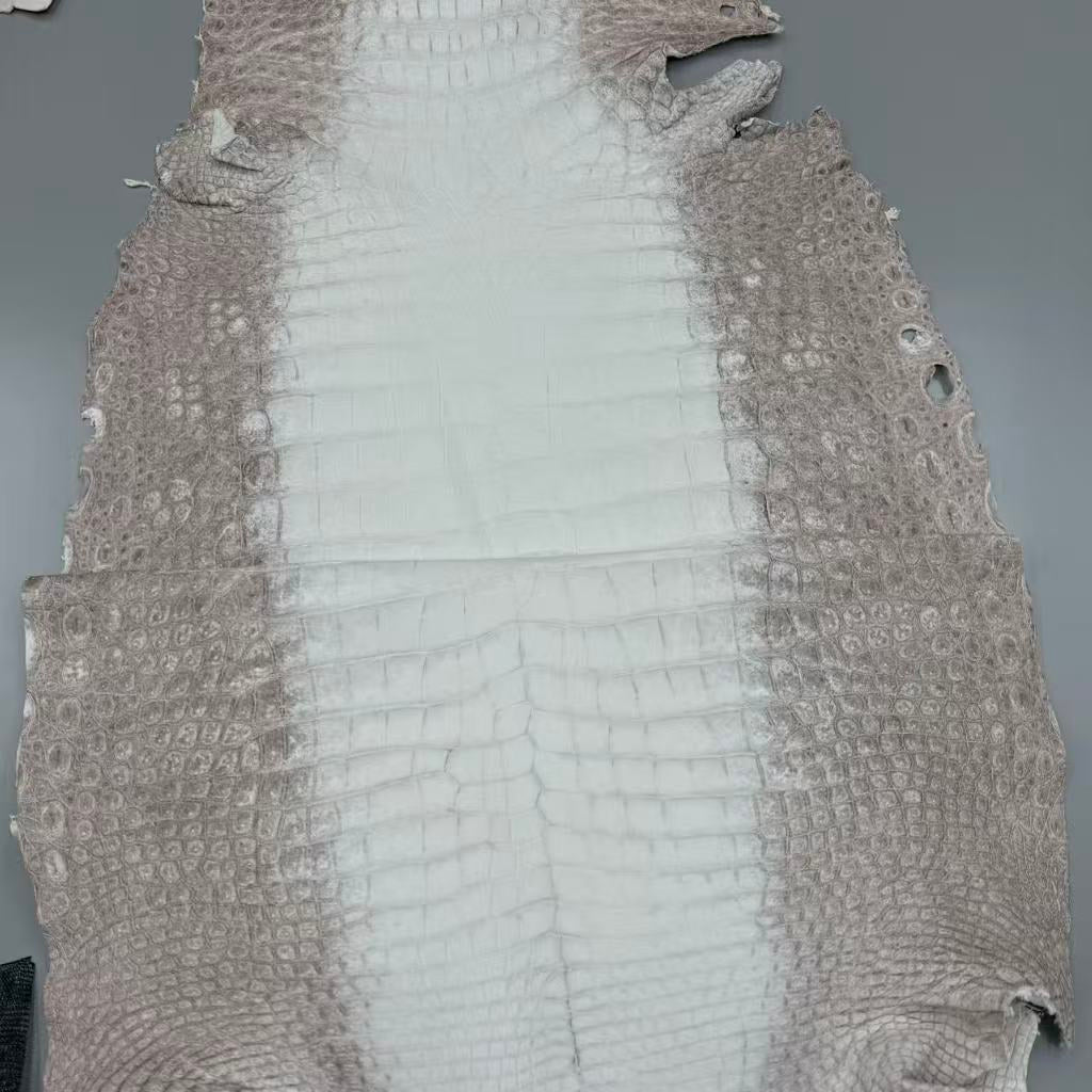 Matte Himalayan Croc Skin (Grey) - Sunny Exotic Leathers
