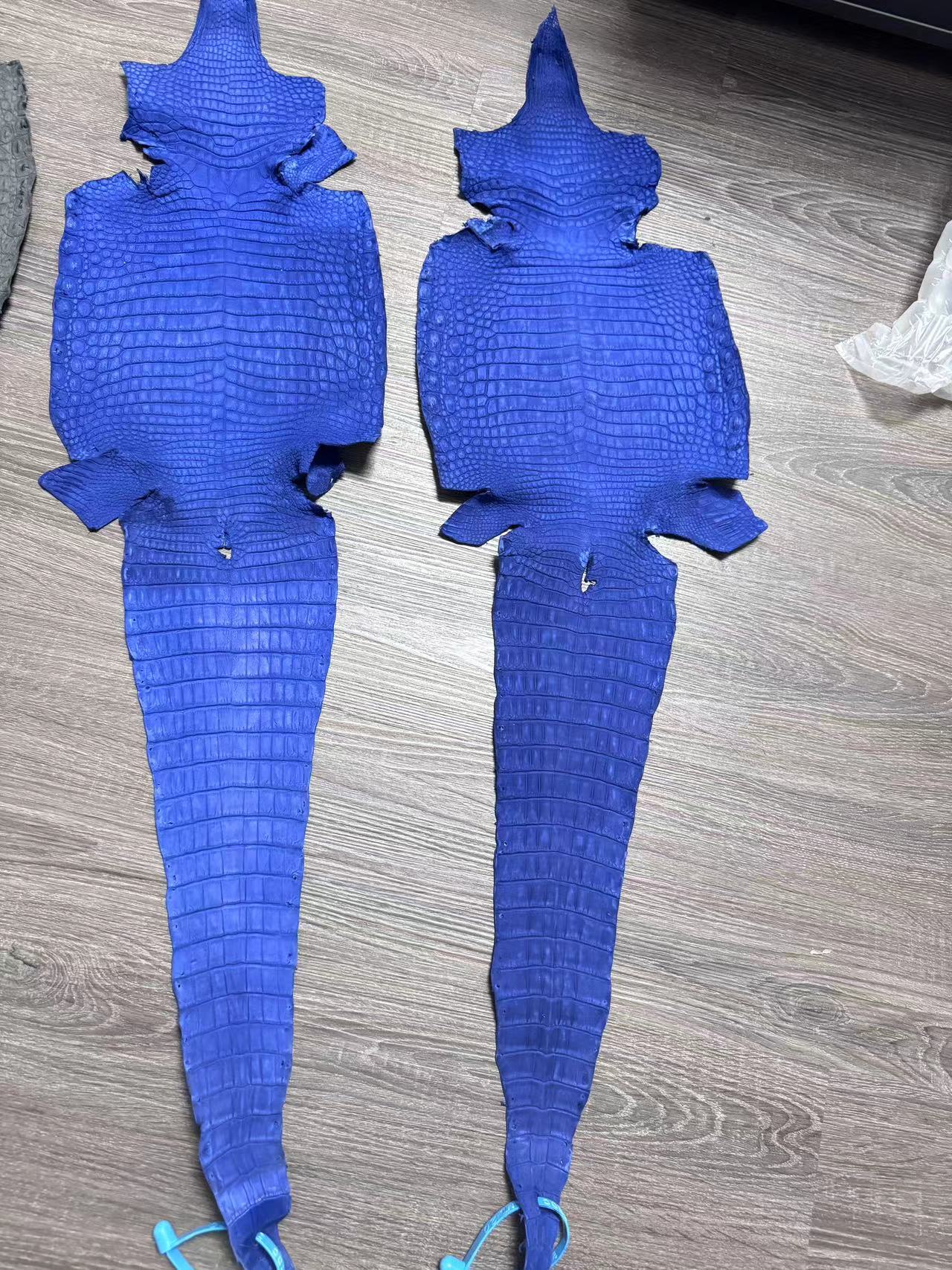 Nubuck Nile Crocodile - Special Colors (Blue, Grey) - Sunny Exotic Leathers