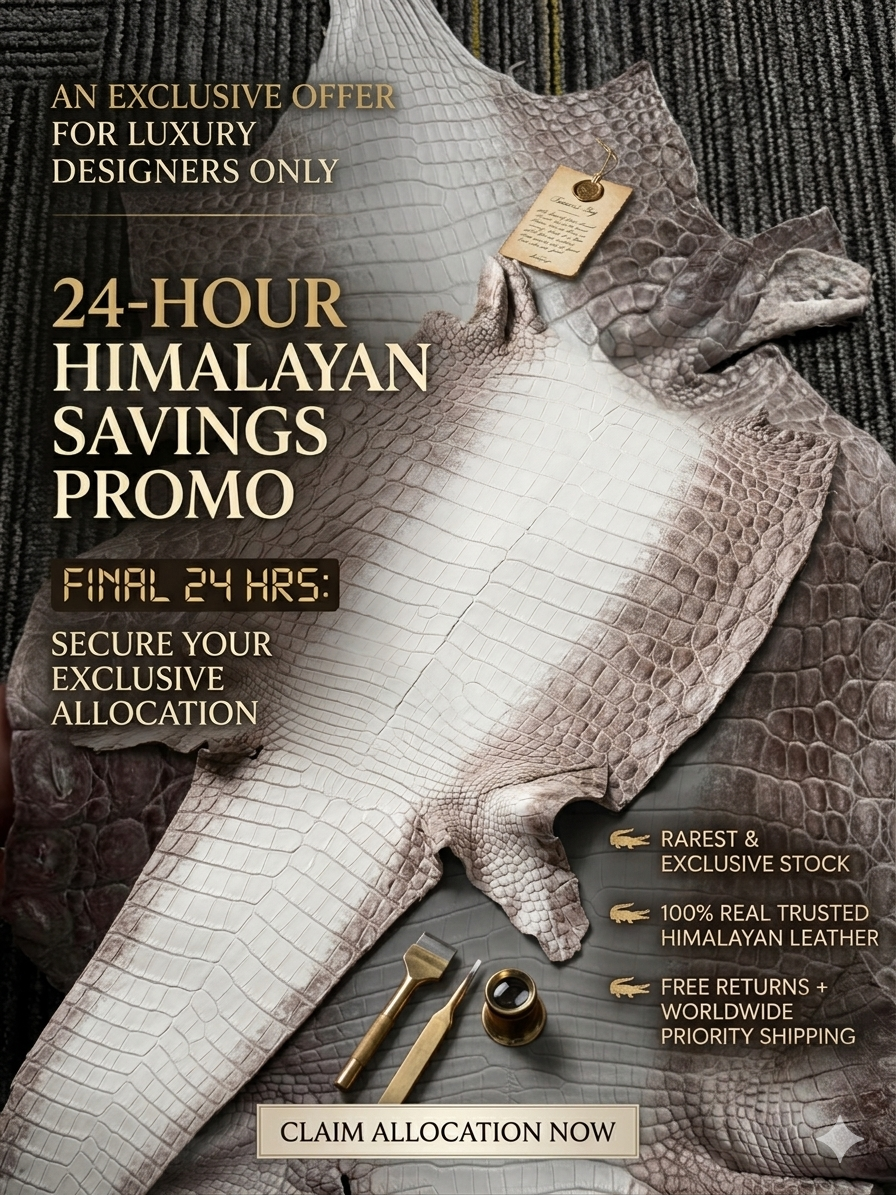 Matte Himalayan Croc Skin (Ombre) - Sunny Exotic Leathers