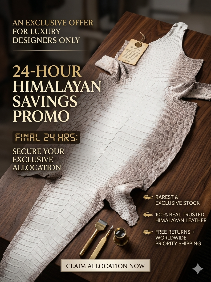Himalayan Natural Matte Finished Croc Skin