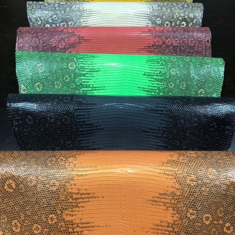Lizard Finished Colored Skins - Sunny Exotic Leathers
