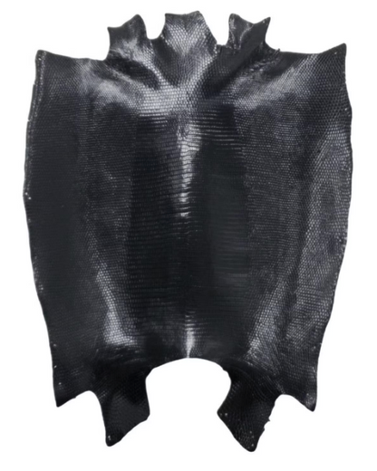 Black Ring Lizard Skin — Grade 1 | Varanus Salvator - Sunny Exotic Leathers