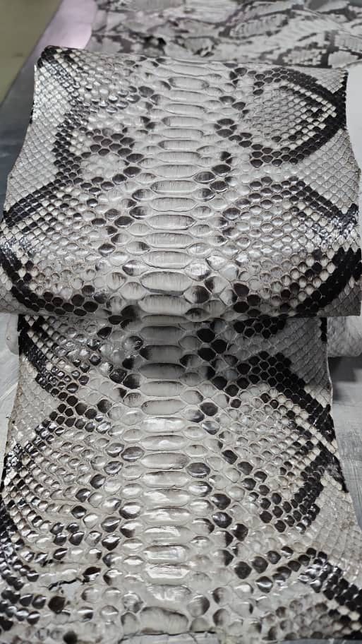 Python Reticuled Natural Finish - Sunny Exotic Leathers