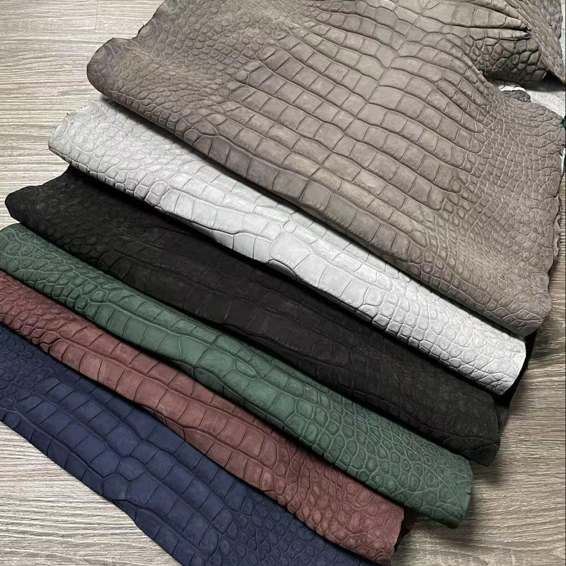 Exotic Nubuck Gator Skins (Grade 1) - Sunny Exotic Leathers