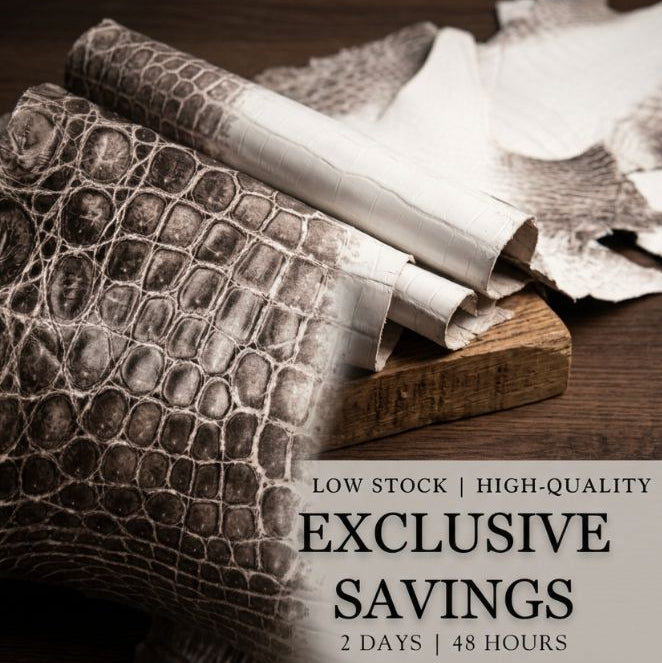 Himalayan Croc Matte Finished Skin (Brown) - Sunny Exotic Leathers