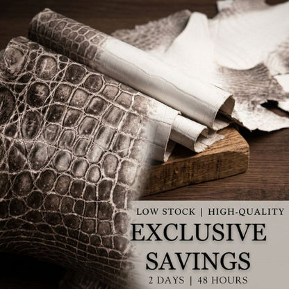 Himalayan Croc Matte Finished Skin (Brown) - Sunny Exotic Leathers