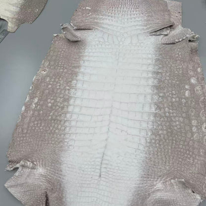 Matte Himalayan Croc Skin (Grey) - Sunny Exotic Leathers