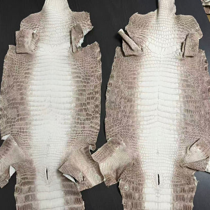 Himalayan "Gris" Croc Matte Finished Skin - Sunny Exotic Leathers