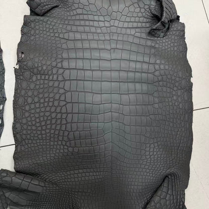 Black/Grey Matte Alligator Leather (Grade 1)