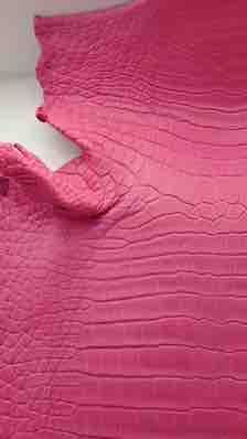 Matte Nile Crocodile - Bright Pink / 34cm - Leather & Vinyl