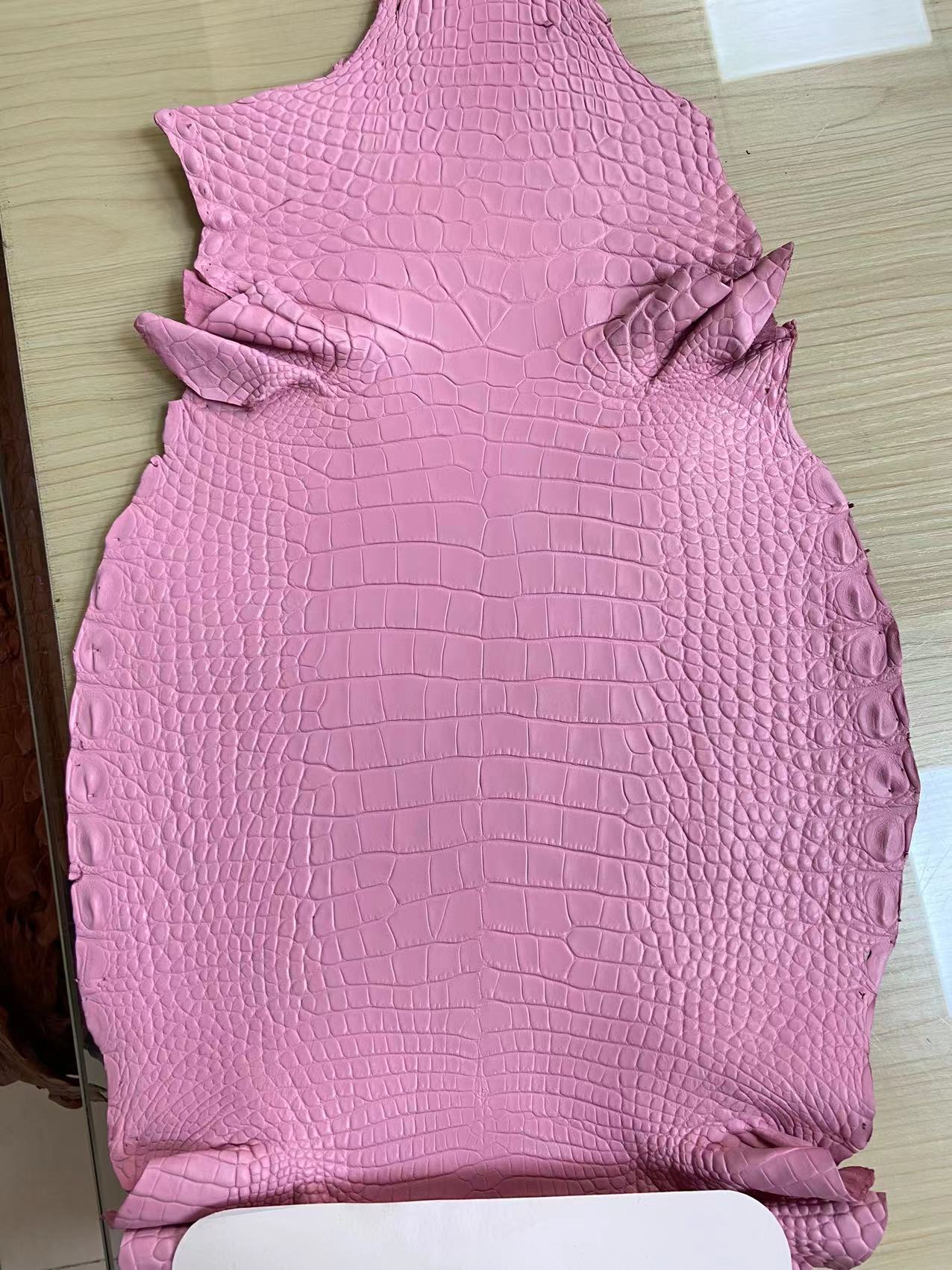 Matte Nile Crocodile - Pale Pink / 34cm - Leather & Vinyl