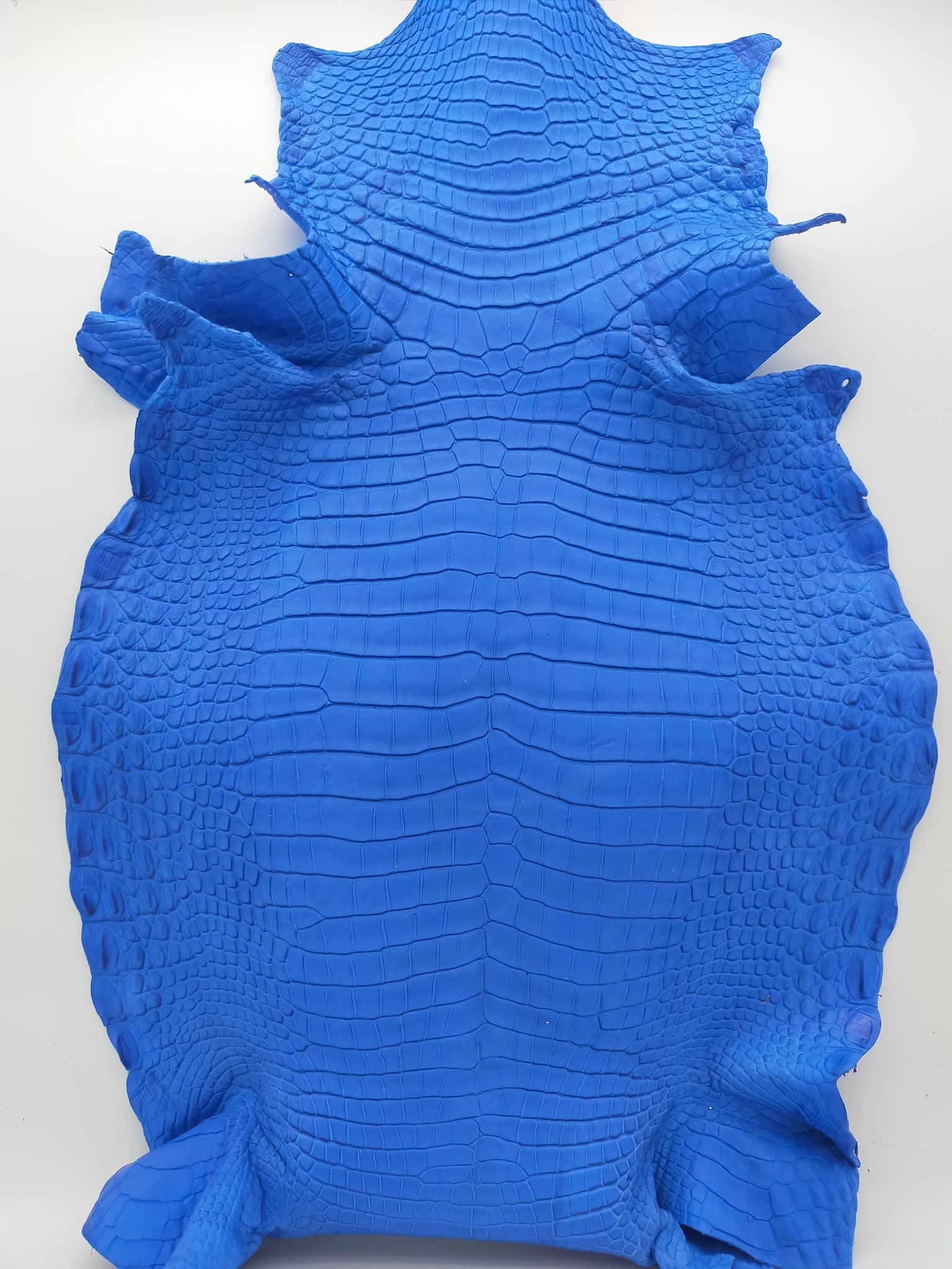Matte Nile Crocodile - Royal Blue / 34cm - Leather & Vinyl