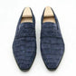 NuBuck Finished Crocodile Blue