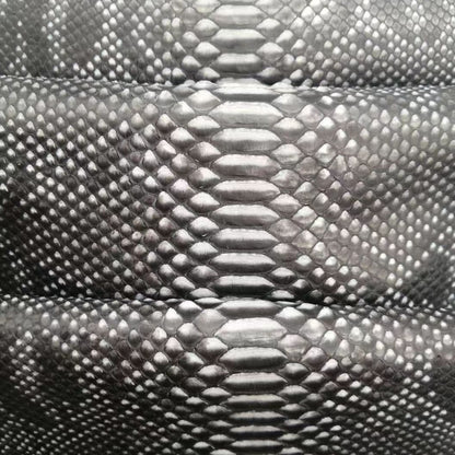 Real Python Exotic Leather Snake Skin Finished Leather Tanned Snake Hide Genuine Reticulatus Python Natural Color - Sunny Exotic Leathers